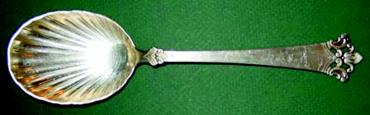 ATH2 (SILVERPLATE) Solid Shell Casserole Spoon by Atkins Bros-1