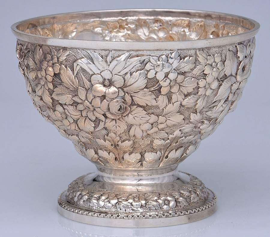 ANW1 (Coin, Hollowware) 6" Footed Bowl by A. E. Warner, Sr-1