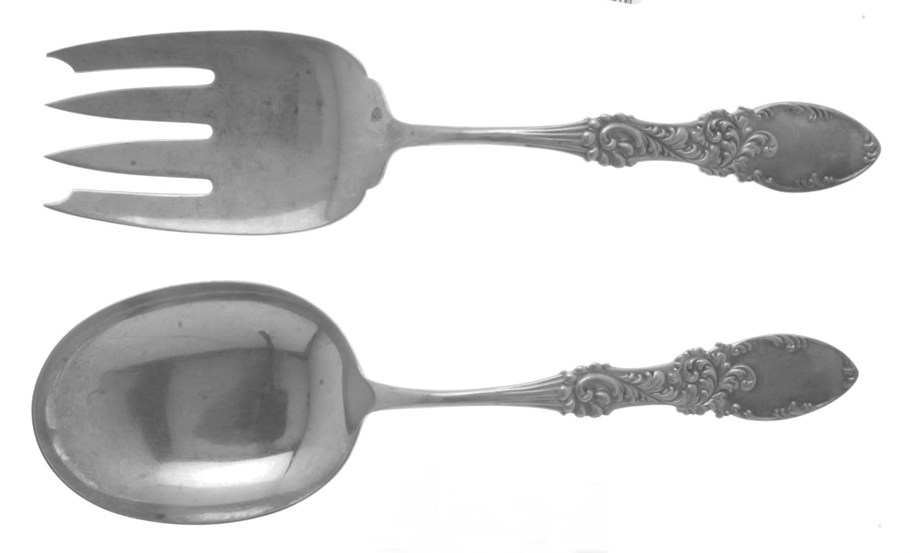 Tyrolean (Sterling, 1905) Solid 2-Piece Vegetable Serving Set by Amston-1