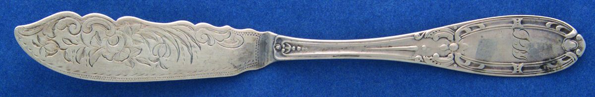 Jenny Lind (Coin) Flat Handle Bright Cut Master Butter by Albert Coles-1