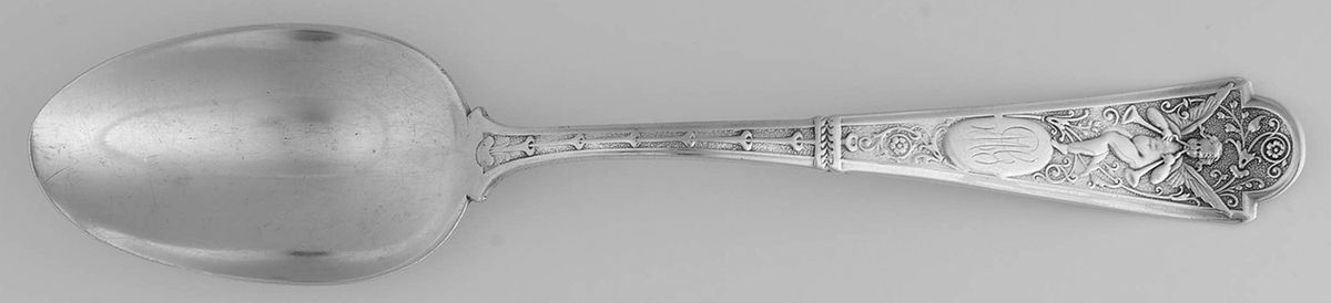 Cupid (Sterling) Monogram Tablespoon (Serving Spoon) by Albert Coles-1