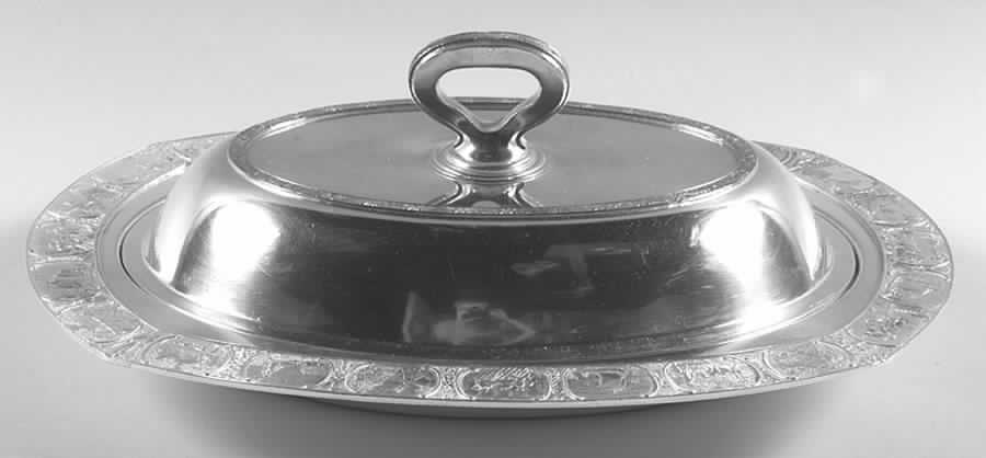3801 (Silverplate, Hollowware) Double Vegetable Bowl by Apollo (American)-1