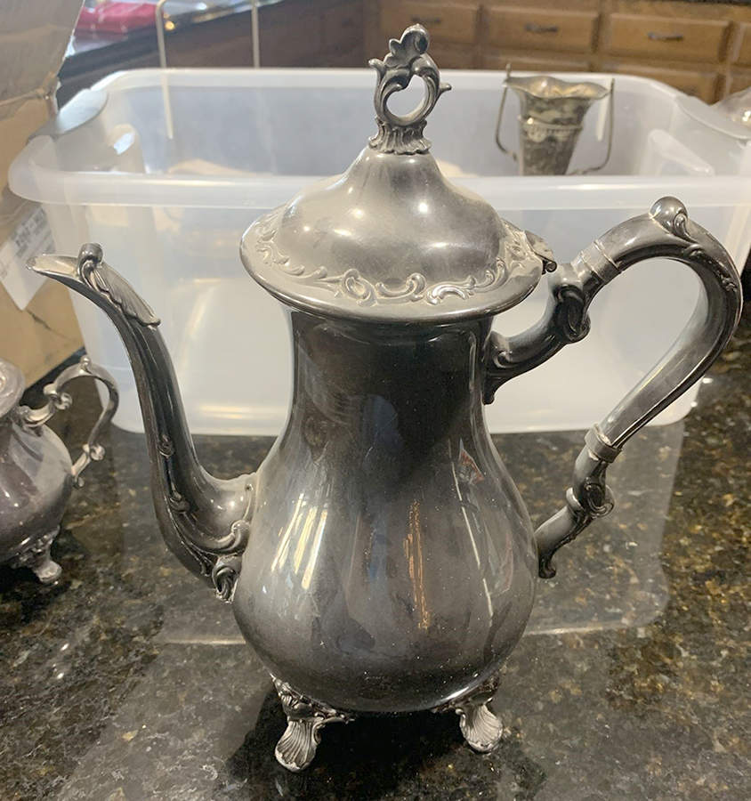 French Scroll (Silverplate, Hollowware) Silverplate Coffee Pot by Alvin-1