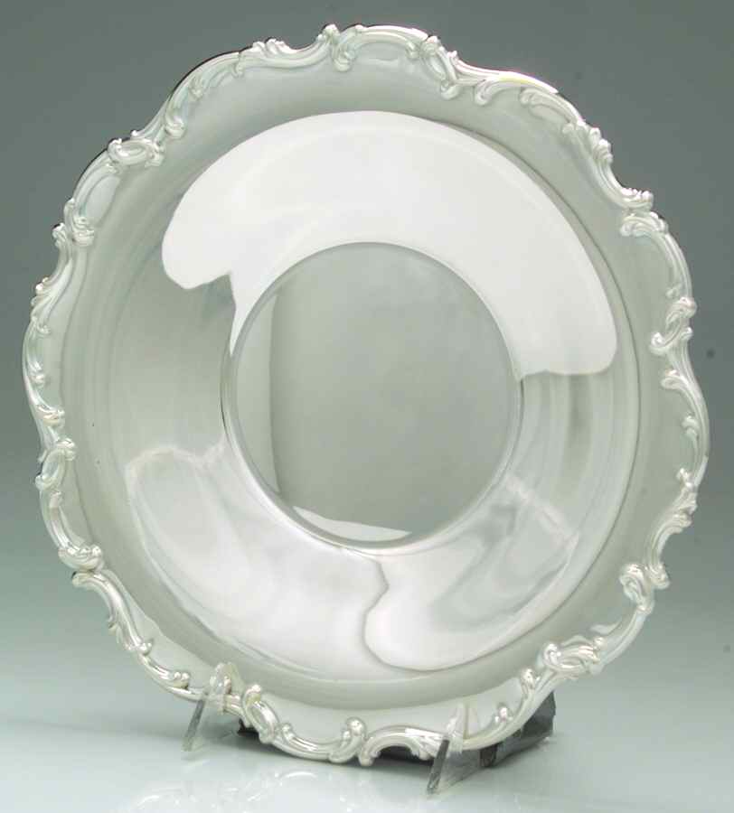 French Scroll (Silverplate, Hollowware) Silverplate Sandwich Plate by Alvin-1