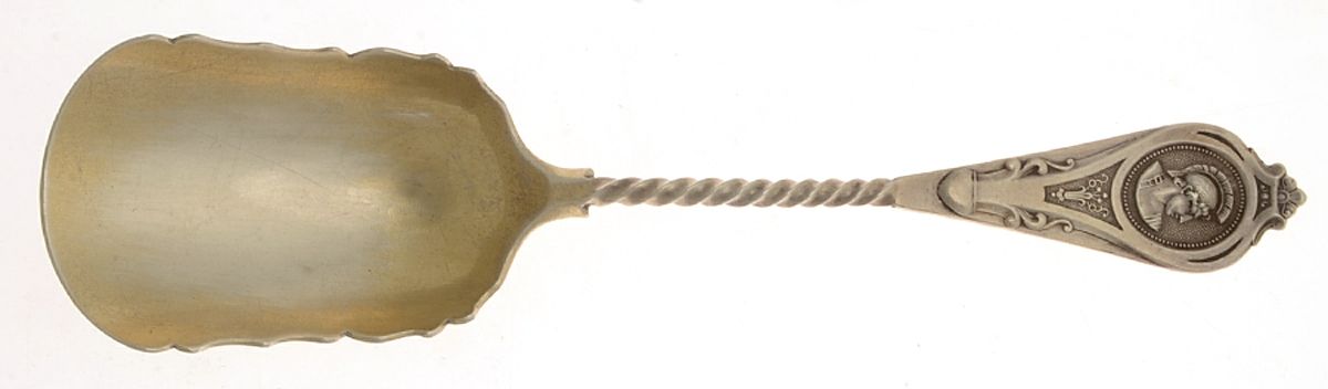 Medallion (Coin, 1863) Solid Berry Serving Scoop by Albert Coles-1