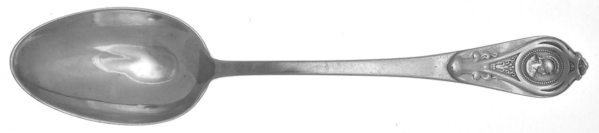 Medallion (Coin, 1863) Dessert/Oval Soup Spoon by Albert Coles-1