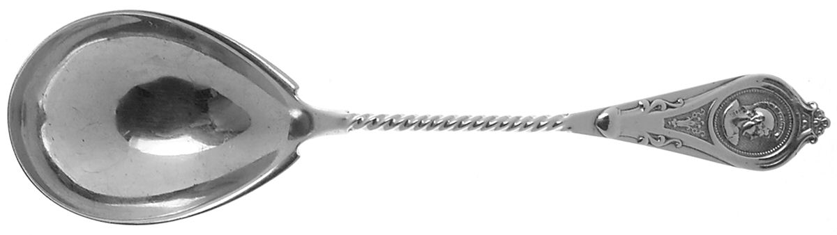 Medallion (Coin, 1863) Preserve Spoon by Albert Coles-1