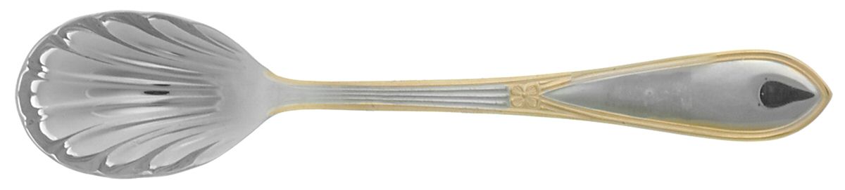 3PL3GO (Stainless, Gold Accent) Sugar Shell Spoon by 3 Plus-1