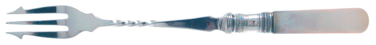 Pearl Handle Flatware 2 (Sterling) Long Pearl Handle Pickle Olive Fork by Abbey-1