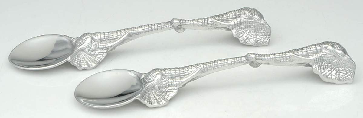 Elephants (Aluminum, Hollowware) (2 Pc) Salad Set (2 SASPS) by Arthur Court-1
