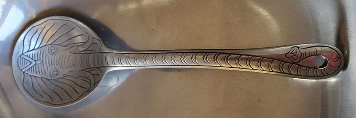 Elephants (Aluminum, Hollowware) Tureen Ladle by Arthur Court-1