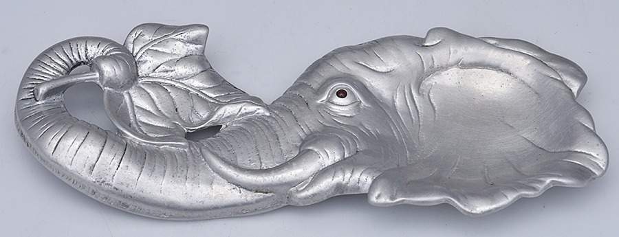Elephants (Aluminum, Hollowware) Spoon Rest (Holds 1 Spoon) by Arthur Court-1