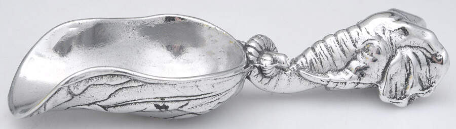 Elephants (Aluminum, Hollowware) Ice Scoop Solid Piece by Arthur Court-1