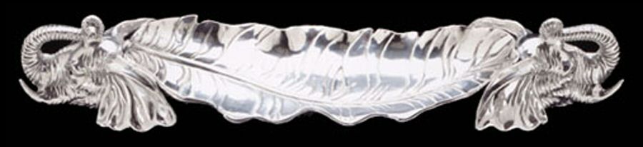 Elephants (Aluminum, Hollowware) Centerpiece Tray by Arthur Court-1