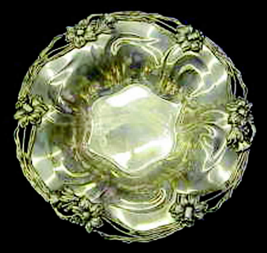 1050 (Sterling, Hollowware) Sterling Round Vegetable by Alvin-1