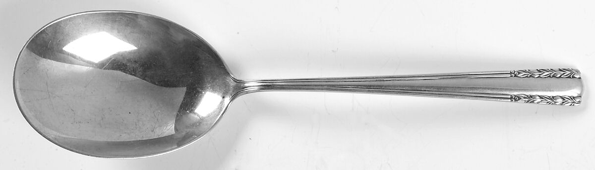 Chapel Bells (Sterling, 1939) Large Solid Berry/Casserole Spoon by Alvin-1
