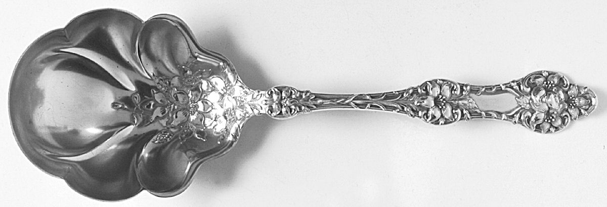 Orange Blossom Old (Strl, 1905, FlowerBowl, Monograms Solid Salad/Berry Spoon by Alvin-1