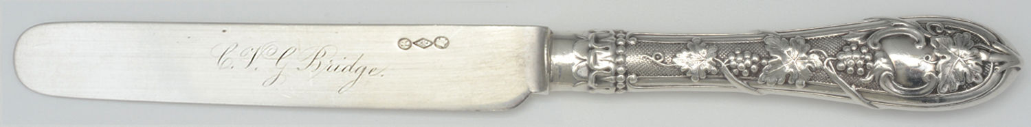 ALC5 (Coin) Dessert/Tea Knife Hollow Handle Sterling Blade by Albert Coles-1