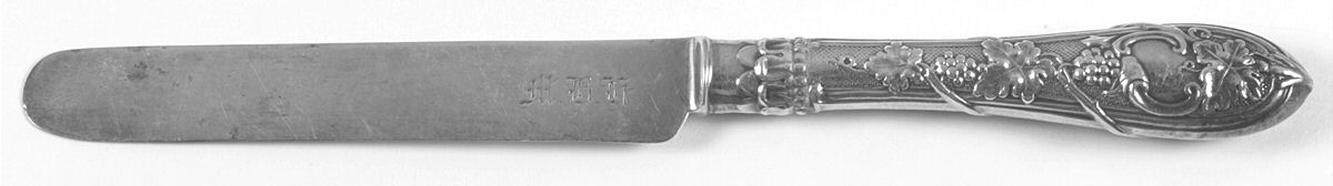 ALC5 (Coin) Dessert/Tea Knife Hollow Handle Sterling Blade by Albert Coles-1