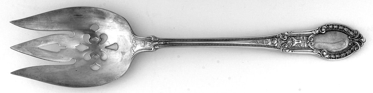 Tuileries (Silverplate) Oversize Solid Salad Servng Fork by Alvin-1