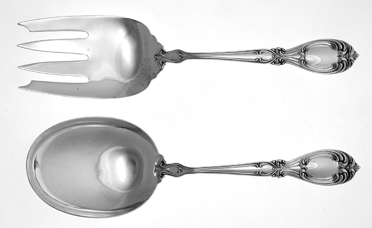 ASS5 (Sterling) (2 Pc) Solid Salad Set by Amston-1