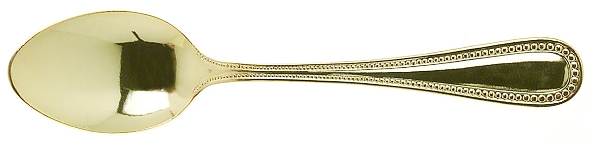 Pettipoint (Gold Electroplate) Demitasse Spoon by Adcraft-1