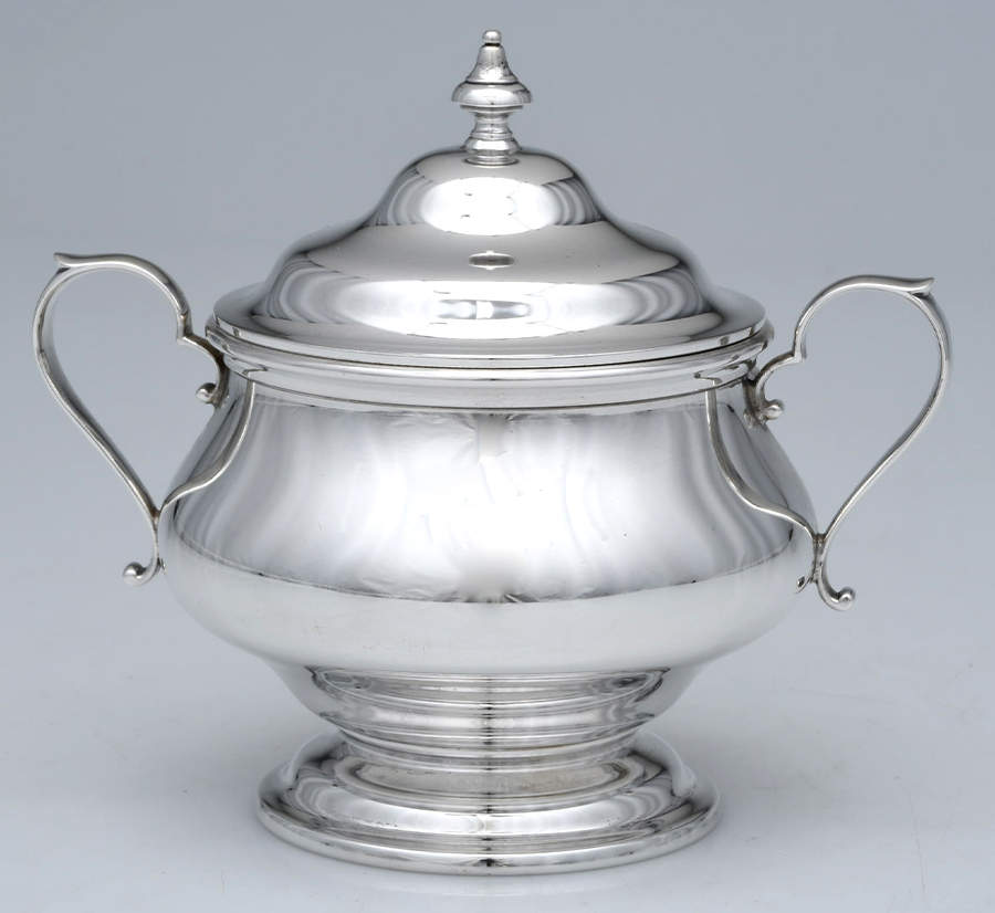 Georgian (Sterling, Hollowware) Sugar Bowl & Lid by Alvin-1