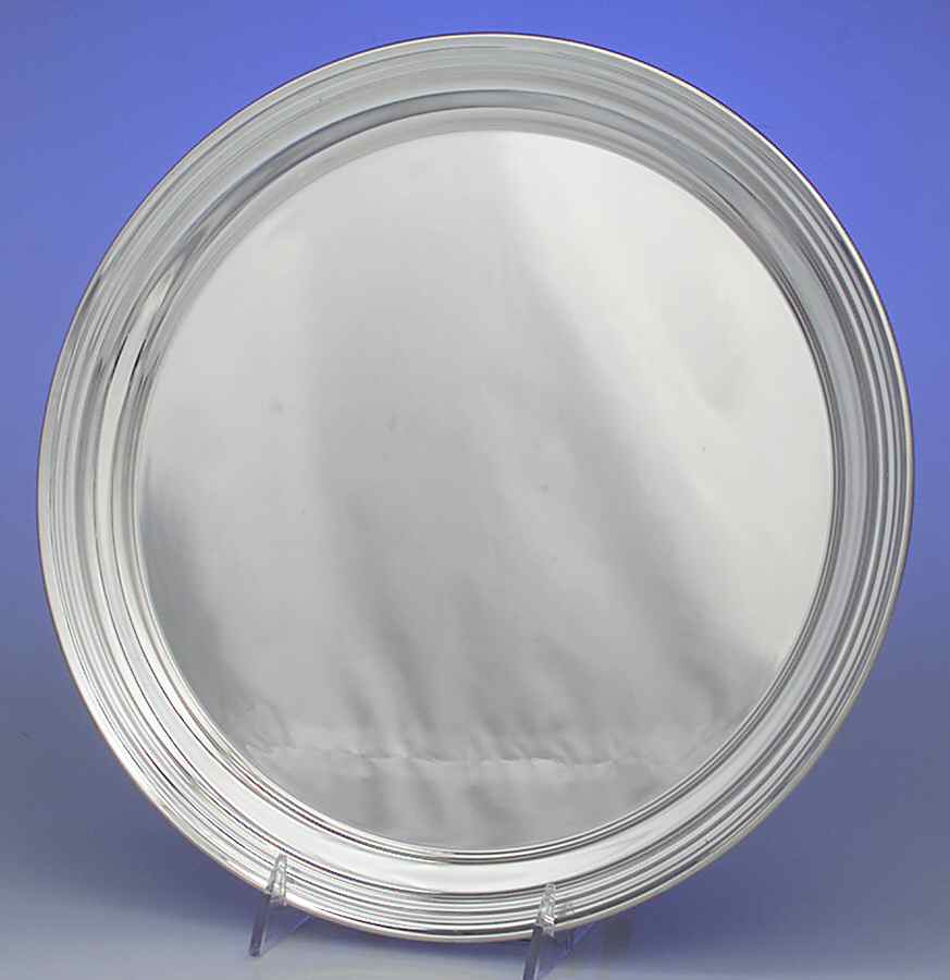 Georgian (Sterling, Hollowware) 12" Round Tray by Alvin-1