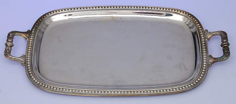 Silverplate Hollowware 10" Rectangular Tray by Alpadur-1