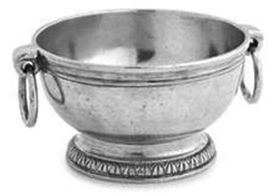 Peltro (Pewter, Hollowware) 5" Round Handled Bowl by Arte Italica-1