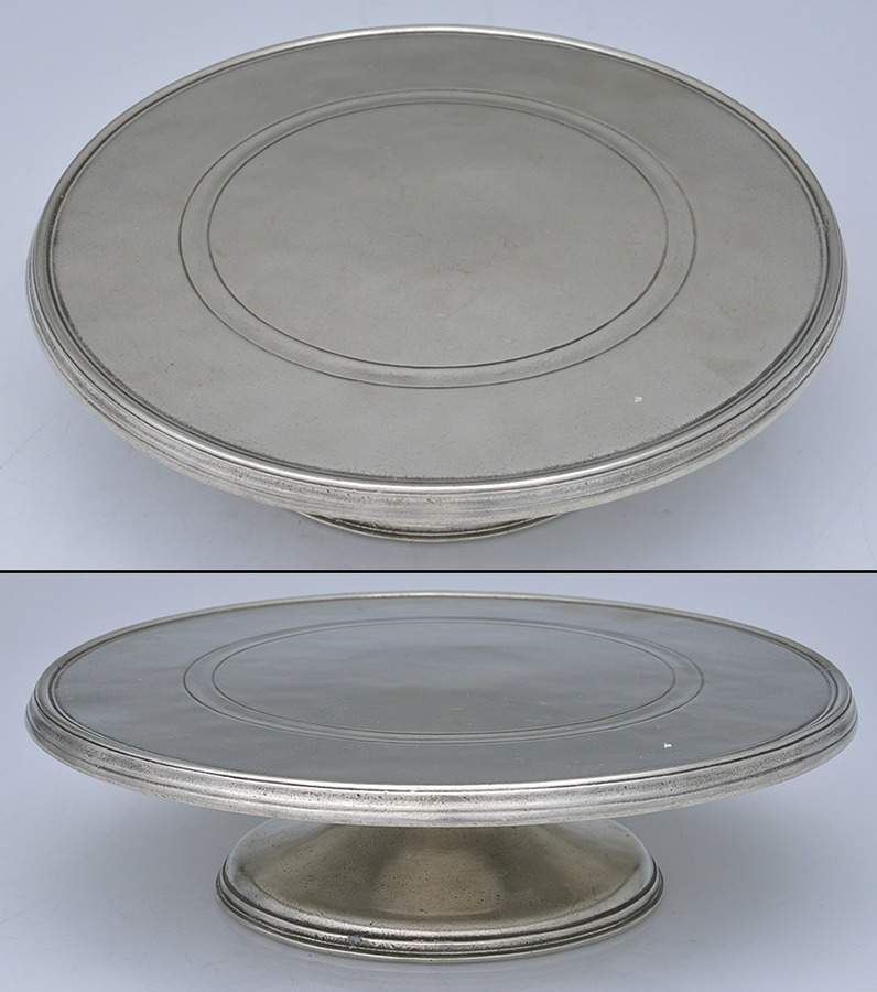 Peltro (Pewter, Hollowware) 11" Diameter Pedestal Cake Stand by Arte Italica-1