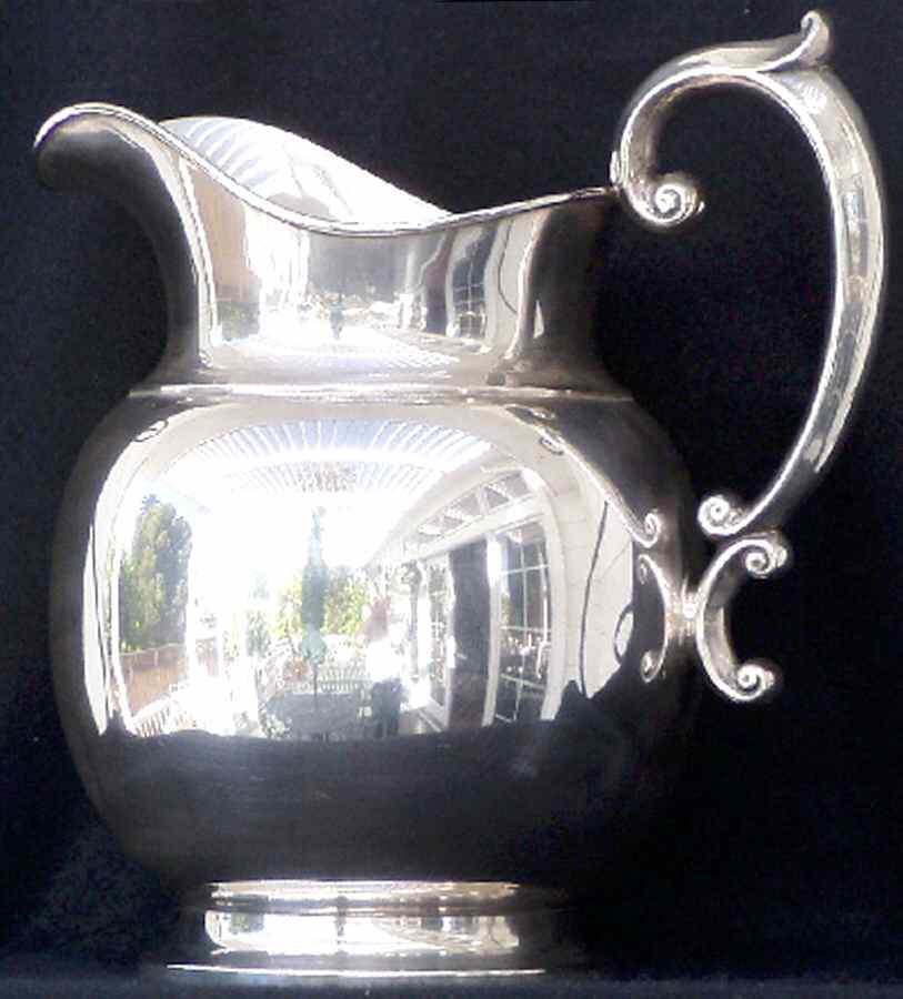 131 (Sterling, Hollowware) Sterling Water Pitcher by Alvin-1