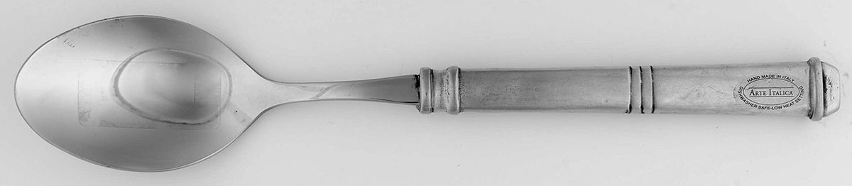 Isabella (Pewter) Solid Serving Spoon by Arte Italica-1