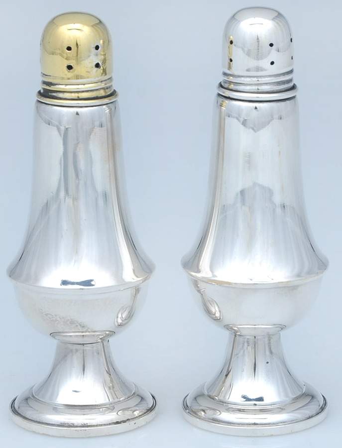 S271 (Sterling, Hollowware) Weighted Salt and Pepper Set by Alvin-1