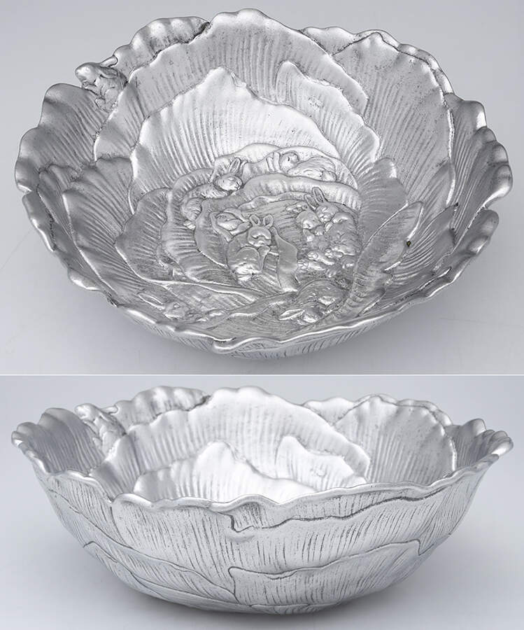Bunnies (Aluminum, Hollowware) 12" Salad Serving Bowl by Arthur Court-1