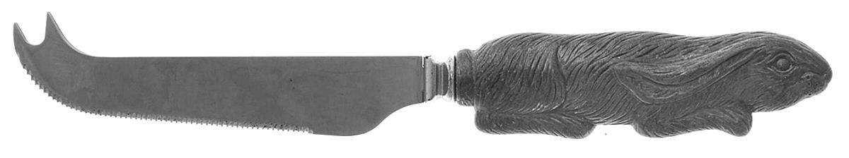 Bunnies (Aluminum, Hollowware) Cheese Knife with Stainless Blade by Arthur Court-1