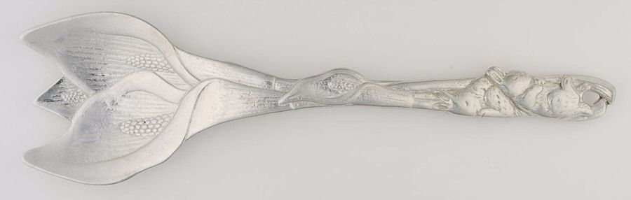Bunnies (Aluminum, Hollowware) Solid Salad Serving Fork by Arthur Court-1