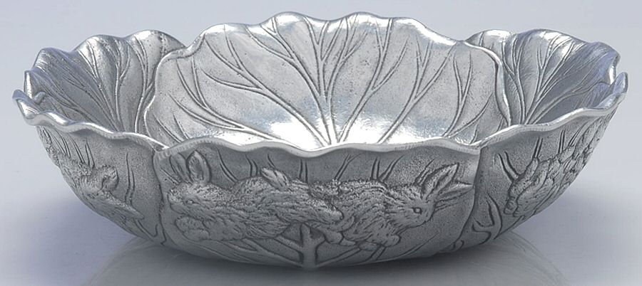 Bunnies (Aluminum, Hollowware) 8" Round Vegetable by Arthur Court-1