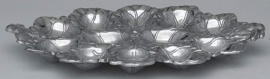 Bunnies (Aluminum, Hollowware) Deviled Egg Tray (Holds 12) by Arthur Court-1