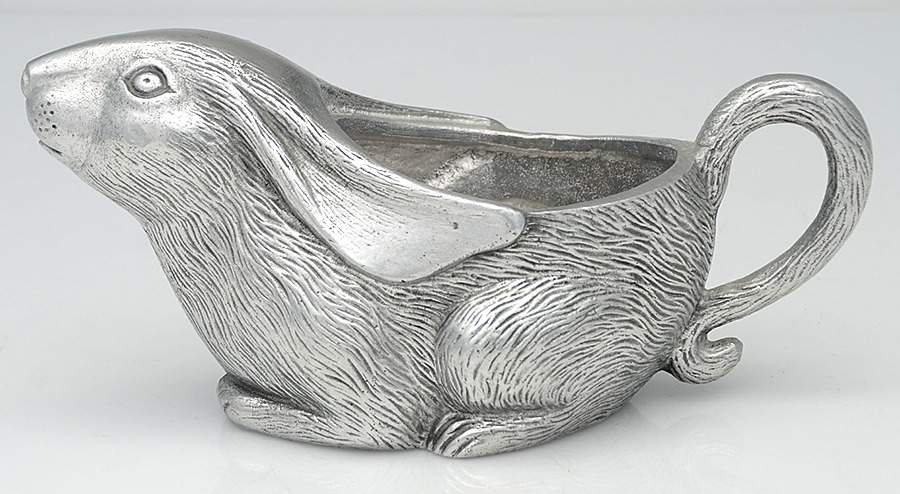 Bunnies (Aluminum, Hollowware) Sauce/Gravy Boat No Lid by Arthur Court-1