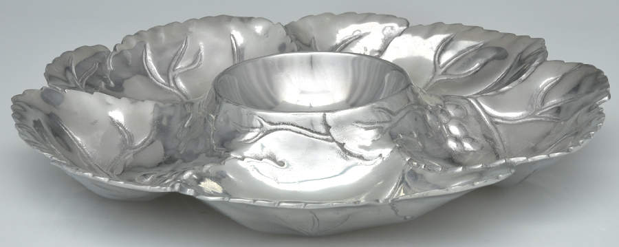 Grape (Aluminum, Hollowware) 6 Part Relish by Arthur Court-1