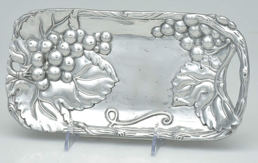 Grape (Aluminum, Hollowware) 10" Rectangular Tray by Arthur Court-1