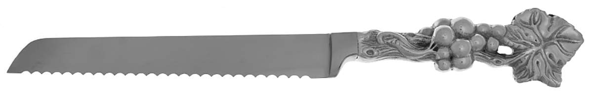 Grape (Aluminum, Hollowware) Bread Knife with Stainless Blade by Arthur Court-1