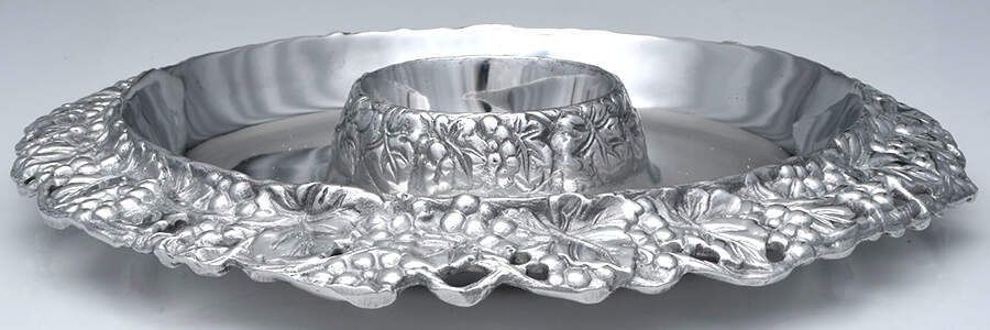 Grape (Aluminum, Hollowware) Chiller Tray No Glass Bowl by Arthur Court-1