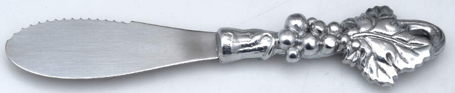 Grape (Aluminum, Hollowware) Cheese Spreader with Stainless Blade by Arthur Court-1