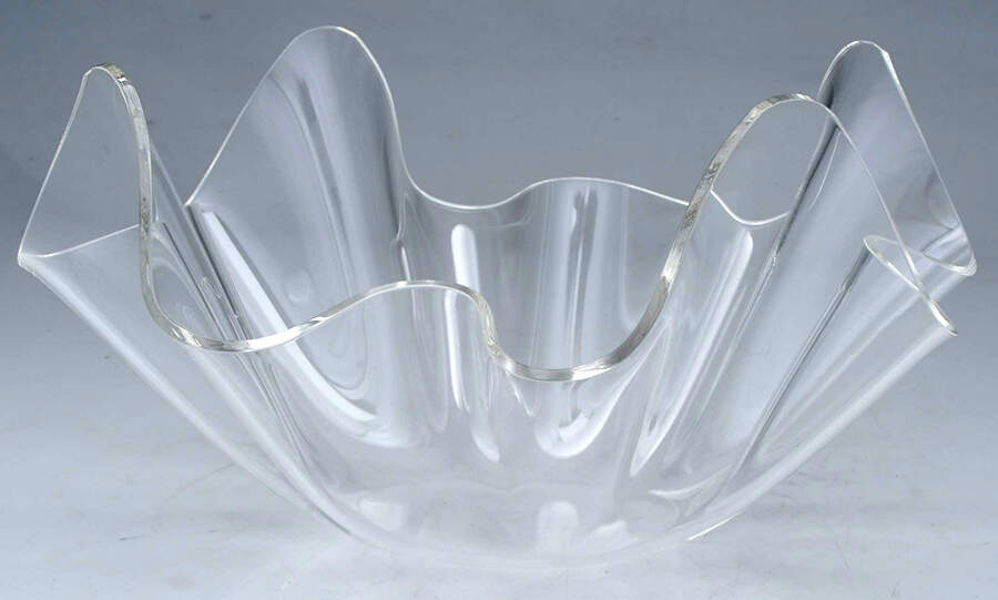 Grape (Aluminum, Hollowware) 11" Acrylic Bowl by Arthur Court-1