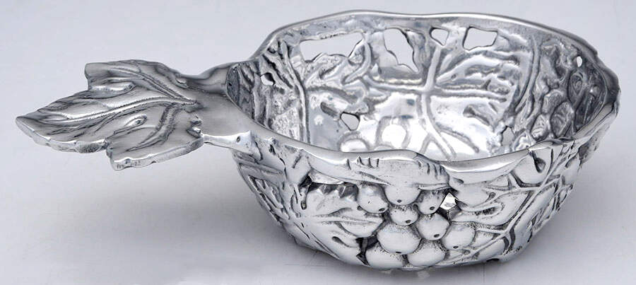 Grape (Aluminum, Hollowware) Individual Pierced Grape Bowl by Arthur Court-1