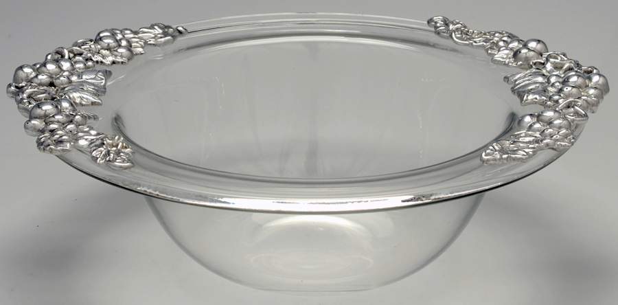 Grape (Aluminum, Hollowware) 13" Round Bowl by Arthur Court-1
