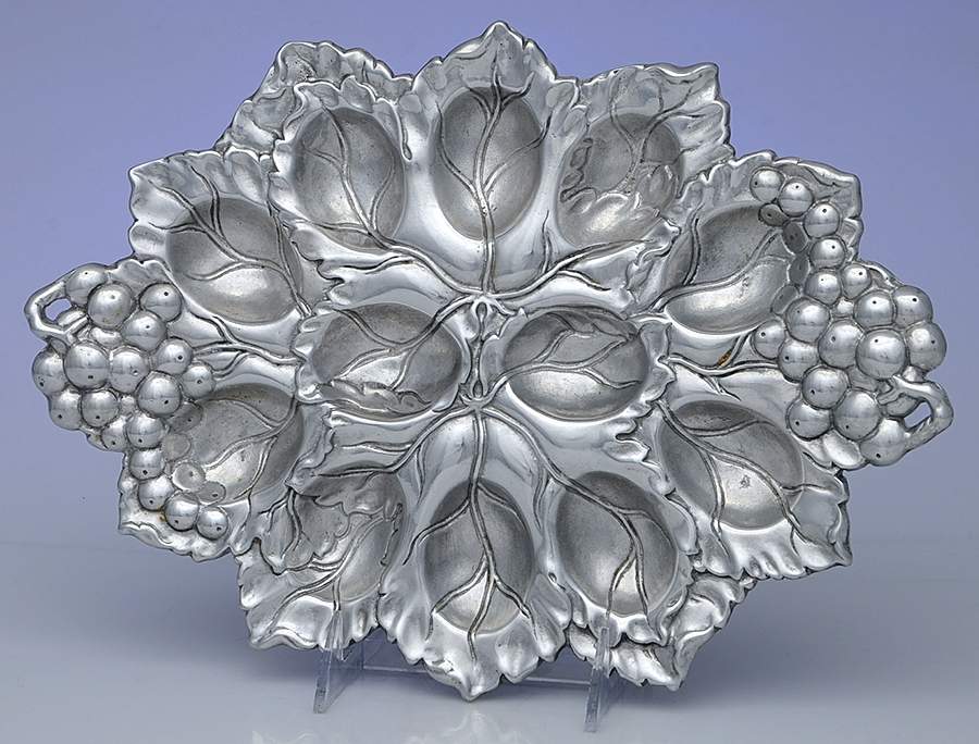 Grape (Aluminum, Hollowware) Deviled Egg Tray (Holds 12) by Arthur Court-1