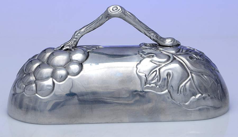 Grape (Aluminum, Hollowware) Lid for 1/4 Pound Butter by Arthur Court-1